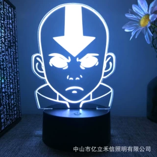 跨境3D小夜灯最后的气宗系列USB新创意礼品灯触摸遥控16色床头灯