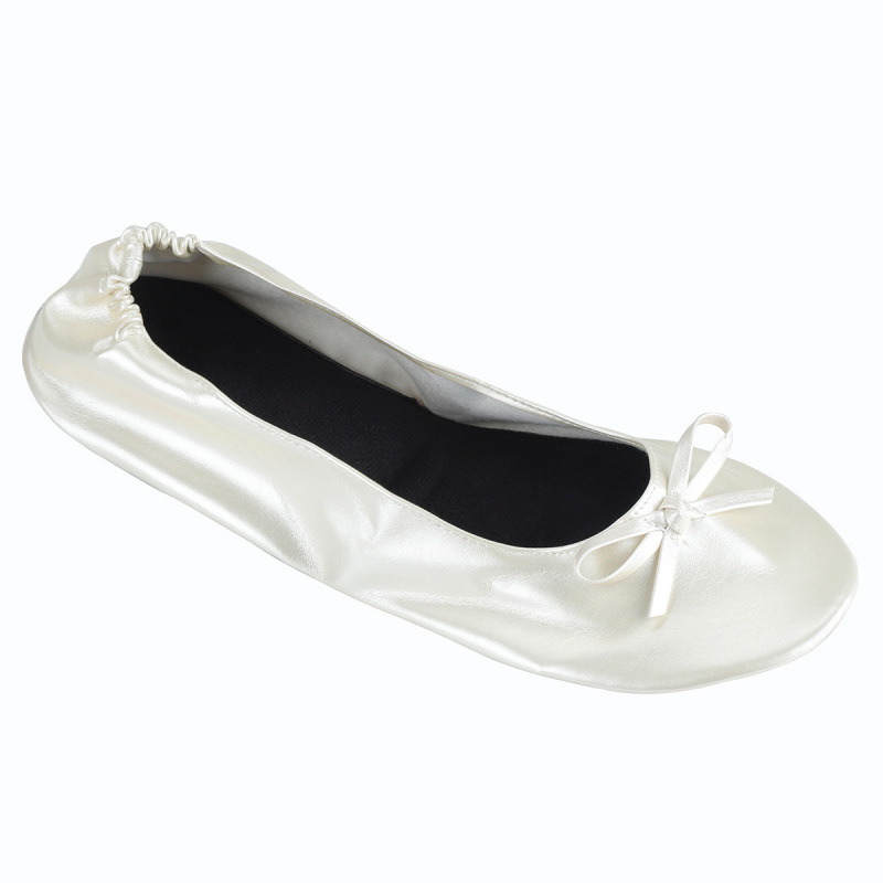 Foldable Women's Flat Ballet Shoes, Factory Direct Shipment, Exclusively for Amazon, Supports Customer Trademark Designs