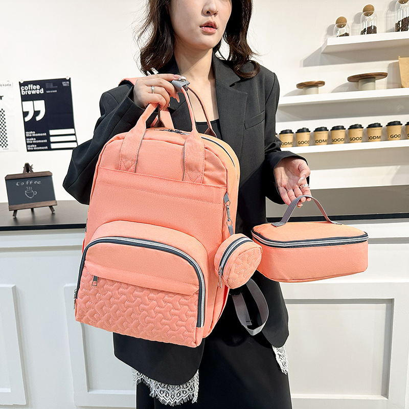 Nuevo tipo transfronterizo de gran capacidad multifuncional bolsa portátil para mamás, bolsa de parto, mochila de hombro para mamás y bebés, almohadilla de orina