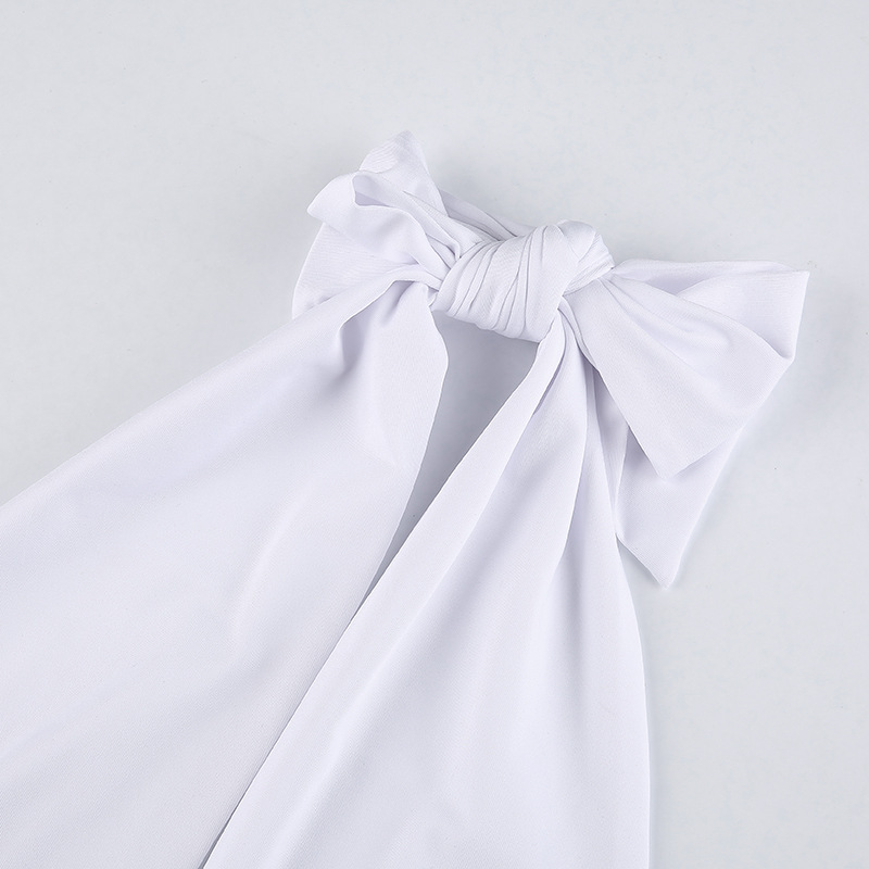Pure Color Sexy Bowknot Halter Camisole NSRUI51639