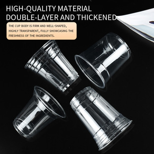 98 caliber disposable milk tea cup pet cold drink cup packaging disposable coffee cup lemon tea cup commercial with lid