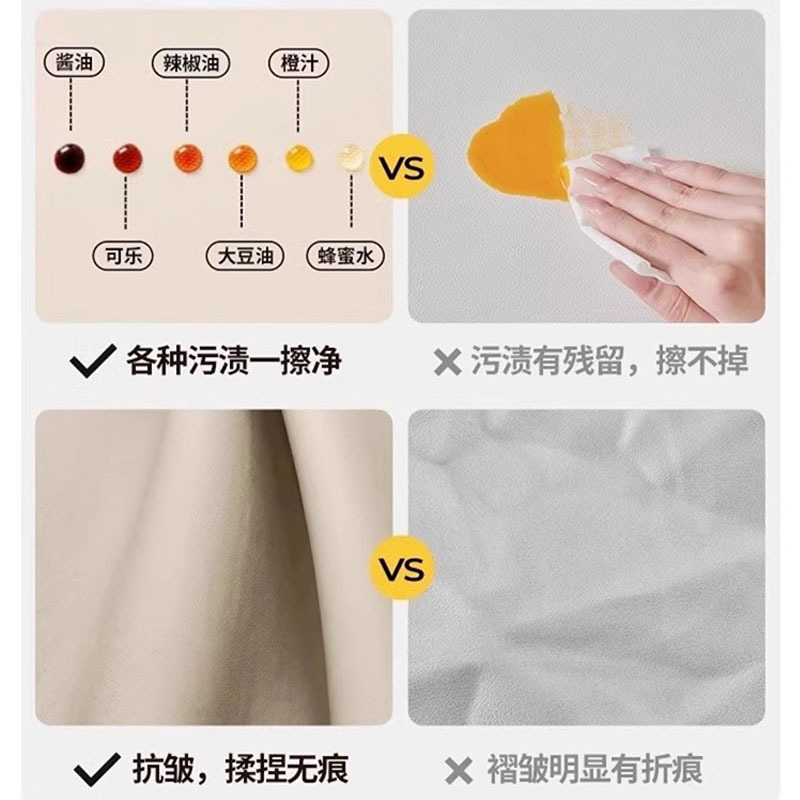 Cojín de escritorio para estudiantes cojín de protección a prueba de agua a prueba de aceite sin lavado lujo ligero de alta calidad cuero manto de escritorio de PVC tela de color puro escritorio