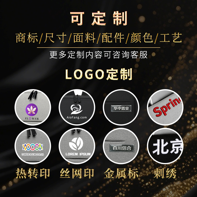 Mochila de negocios personalizada transfronteriza para hombres de alto nivel, bolso de computadora ligera, logotipo de impresión de gran capacidad, mochila de viaje