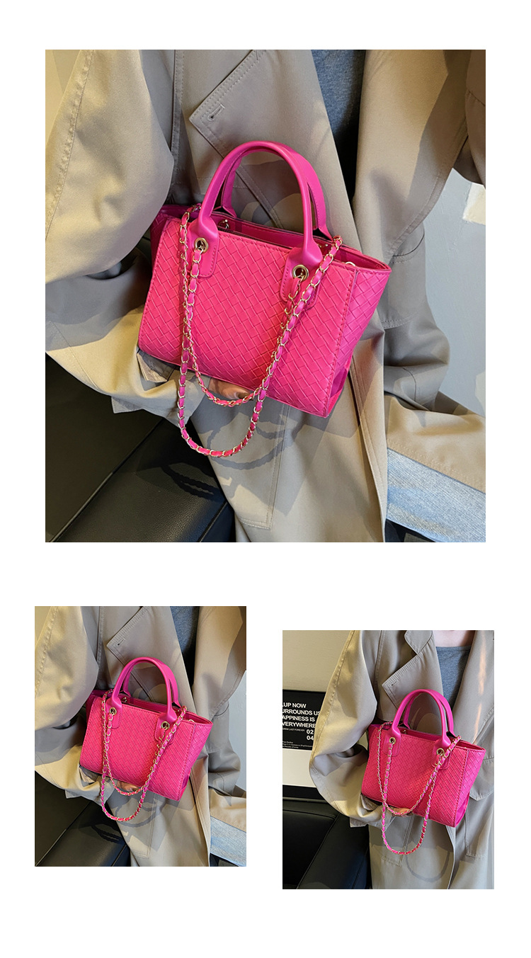 Women's Small Chain Shoulder Bag Quilted Square Handbag Elegant_voghion.com