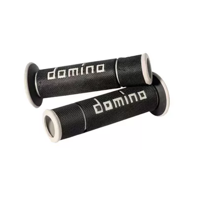 Domino handle rubber A450 motorcycle universal modified handle rubber anti-skid wear-resistant feel good (Motorcycle Handle Cover) - black-gray-characters