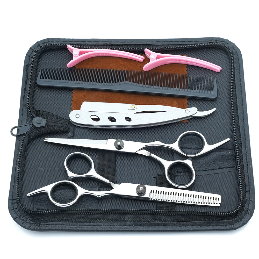 Estilista profesional, tijeras de corte de pelo, corte de pelo, corte de pelo, corte de pelo, corte de dientes fino, juego de corte de belleza con flequillo especial para peluquero