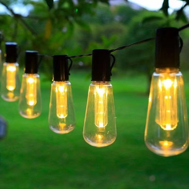Lámpara de bombilla transfronteriza G50 al aire libre impermeable camping LED gran luz de bola de cadena colgante de jardín decoración de boda luz ambiental