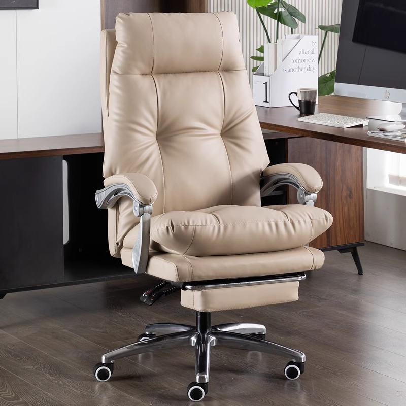 silla de jefe sedentario silla de oficina de lujo ligera ergonomía reclinada silla de computadora hogar cómodo sofá de almuerzo