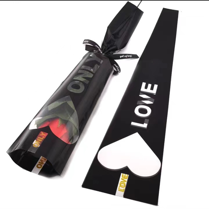 Bolsa de embalaje de flores, bolsa individual de rosas, tienda de flores, bolsa de embalaje de ramo transparente diy, bolsa de ramo opp impermeable de alta gama