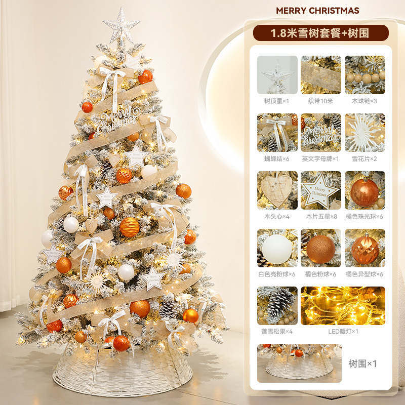 Decoraciones de árboles de Navidad Encriptación luminosa Estilo ins Decoración de Navidad para el hogar Paquete Tamaño Diy Decoración Vestir