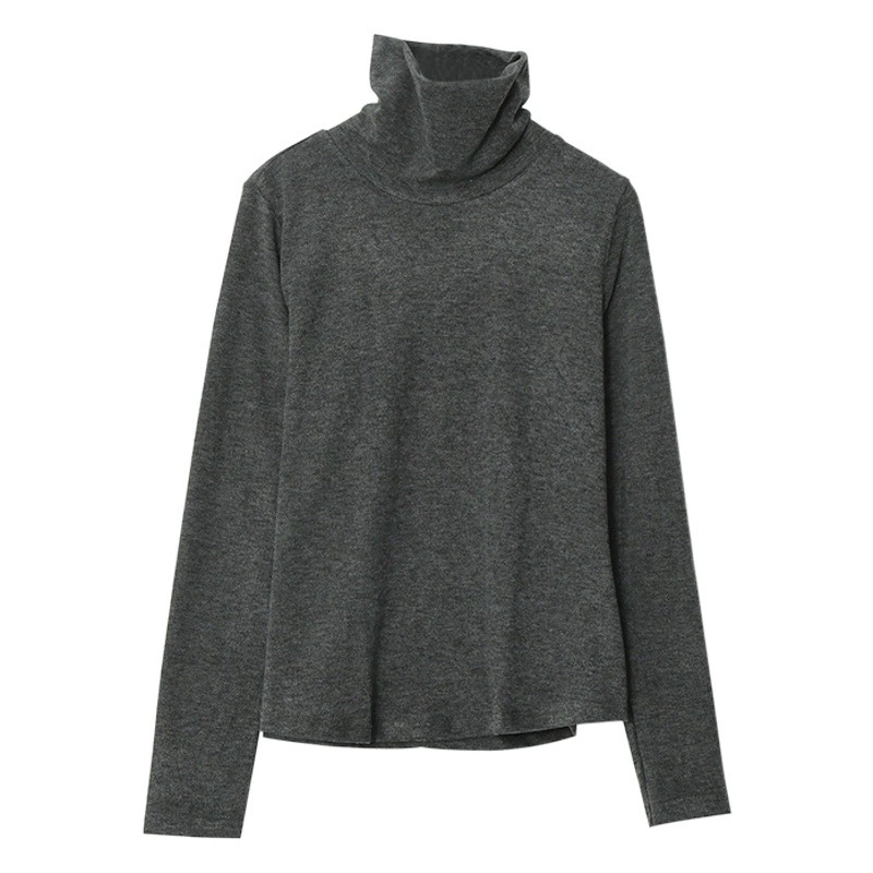 W1093 Сюань Чен, пригородная тонкая Базовая рубашка в Корейском стиле с высоким воротником, новый стильный осенний Топ с длинным рукавом