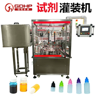 检测试剂灌装机塑料瓶灌装机液体灌装机灌装旋盖贴标喷码一体机