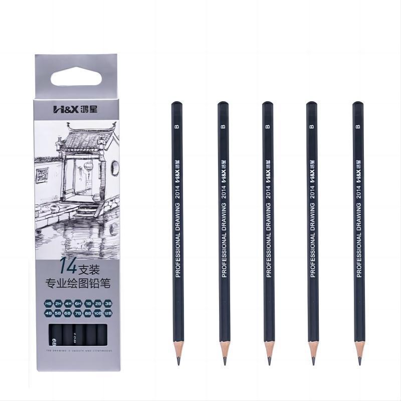 Casimir 14 piezas lápiz 14 especificaciones bosquejo lápiz arte dibujo pluma de madera lápiz Yama exclusivo