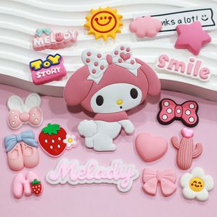 upturned melody PVC soft rubber accessories diy mobile phone shell accessories material ipad shell shoes slippers decorative stickers