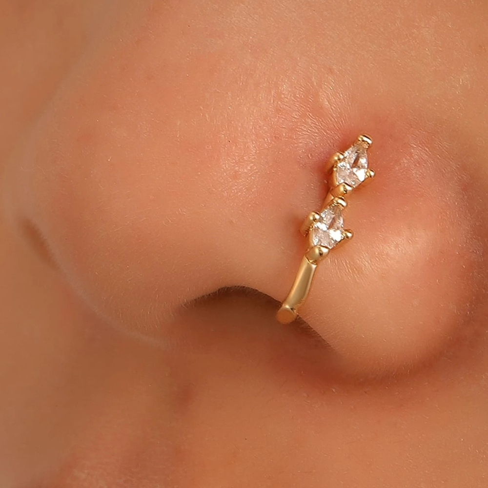 2g Weight Nose Ring Classification 1 Piece Quantity Daily, Street Occasion 925 Sterling Silver Material Star, Moon Pattern Women's Gender Plating Design Simple Style Style 1 Piece Nose Rings & Studs Simple Style Star Moon 925 Sterling Silver Plating 17