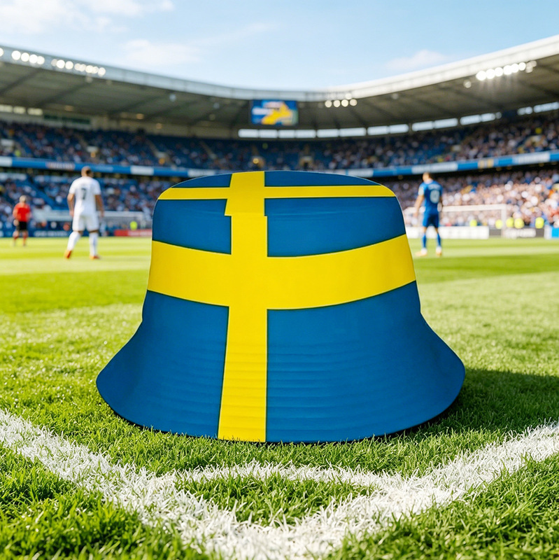 All-Cotton Swedish Cross-Border World Flag Fisherman's Hat, Double-Sided, Unisex Outdoor Sun Hat with Customizable Patterns from Various Countries All-Cotton Swedish Cross-Border World Flag Fisherman's Hat, Double-Sided, Unisex Outdoor Sun Hat with Customizable Patterns from Various Countries