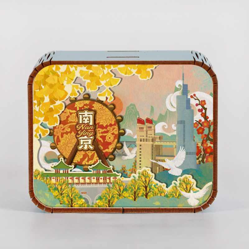 オリジナルアモイ重慶南京西安都市動態オルゴールオルゴールオルゴール観光記念品|undefined
