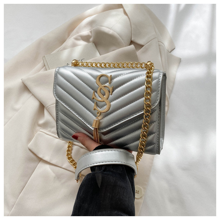 Damen Handtasche Im Western Stil Mit Kette Und Umhängefunktion_voghion.com