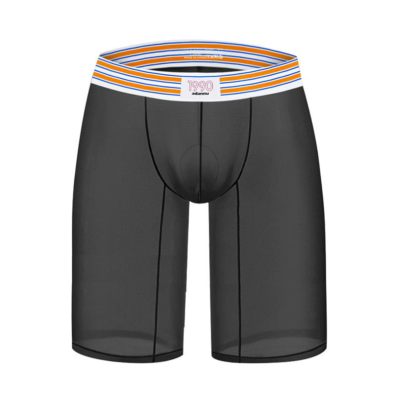 Men's Sexy Thread Cotton Fabric High Fork Low Waist Sports Hip Lifting