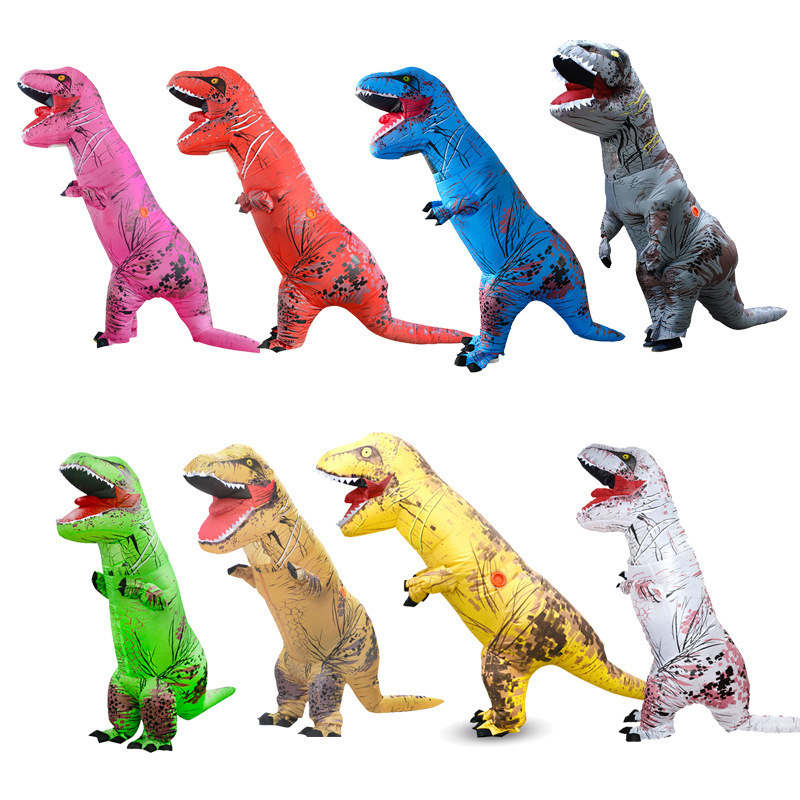 Fiesta de Halloween Traje inflable Tyrannosaurus Rex Montando Dinosaurio Vaca Shark Marioneta Traje Alien Fantasma Abrazado