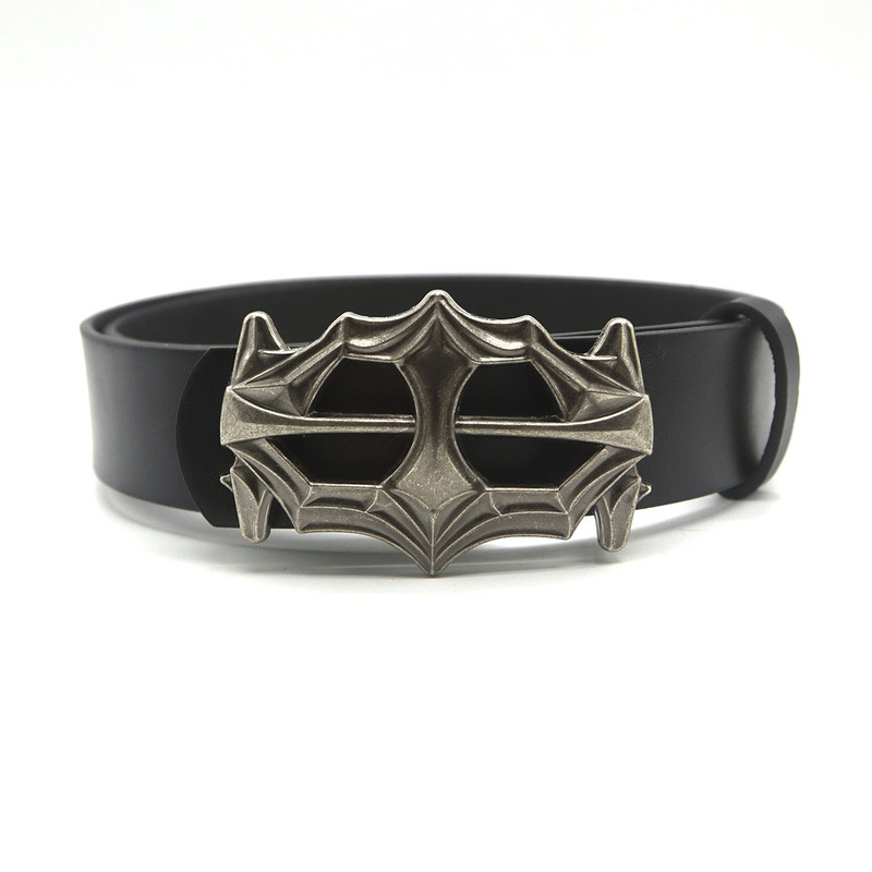 Trendy New Mask Buckle Retro Belt Jeans Dress Accessories Fashion Versatile Personalized Belt Factory
