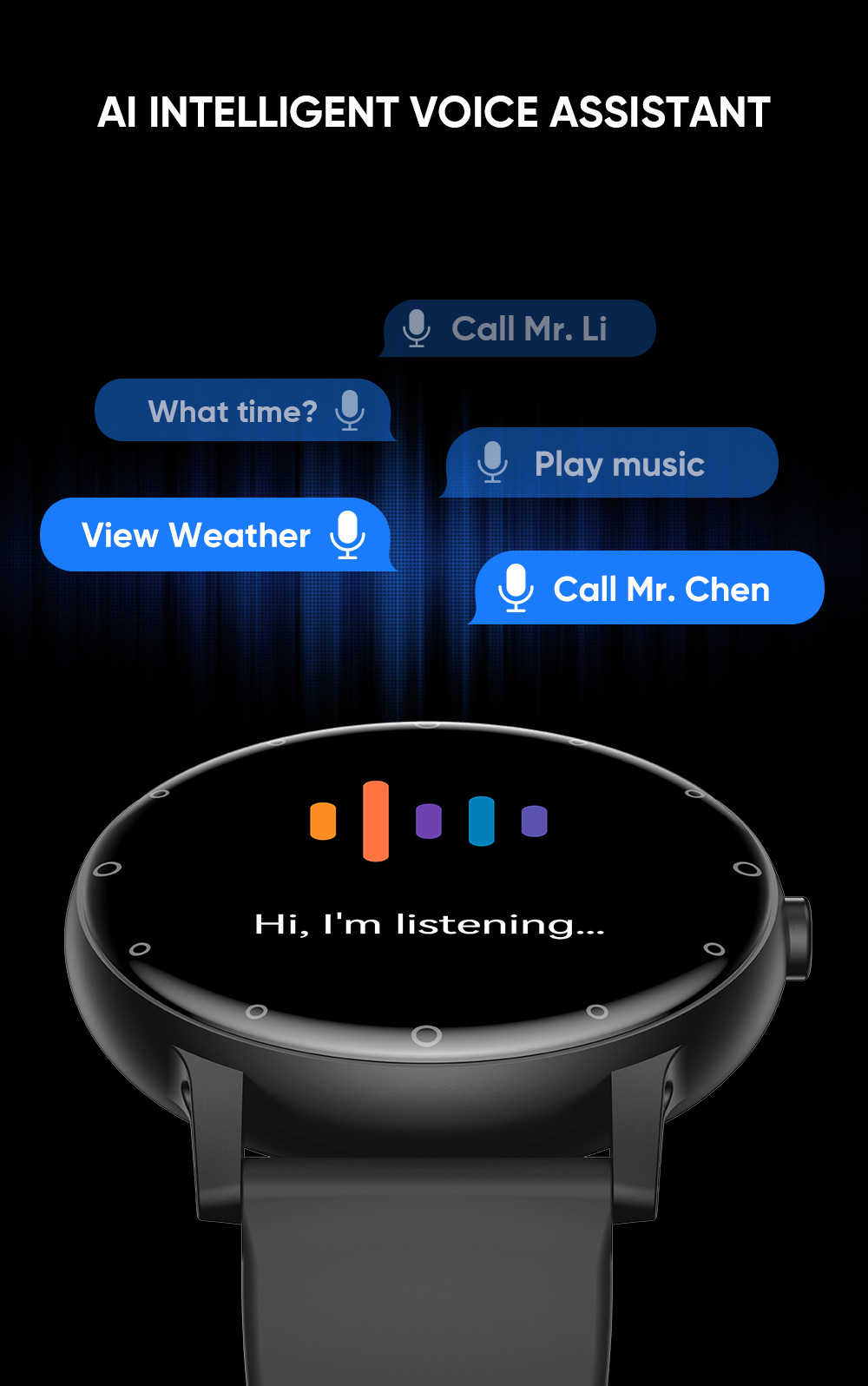Lige Smartwatch Mit Bluetooth Und Herzfrequenzmesser Für Sport_voghion.com