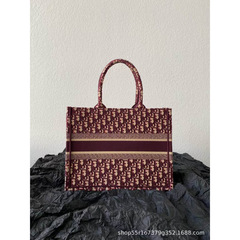 2025D刺繍トートバッグ ショルダーバッグ 大容量ショッピングバッグ 通勤ハンドバッグ レディースバッグ 文字刺繍