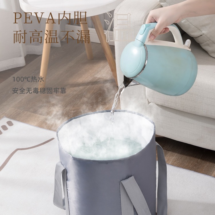 Baño de pies plegable bolsa baño de pies aislamiento baño de pies cubo dormitorio cubo profundo sobre ternero hogar Portátil Baño de pies artefacto