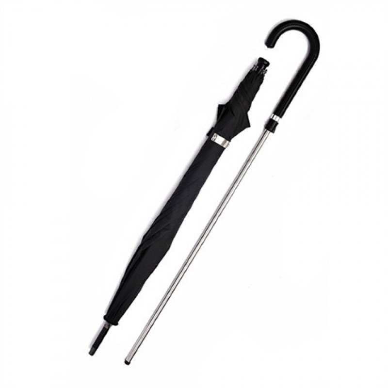 Self-Defense Sword Umbrella Creative Personality Straight Rod Dual-Use for Sun and Rain Black Coating Sunshade Sunscreen Long Handle Stick Cane Umbrella Sword Unopened