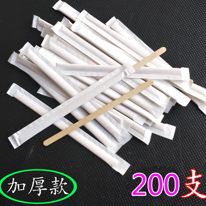 Paquete independiente de batida de café batida desechable 14cm / 19cm madera batida de café 100 500