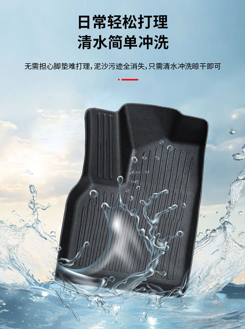 Suitable for Tesla Model Y New Version Car Floor Mats 25 Car Trunk Mats Special Tpe Floor Mats
