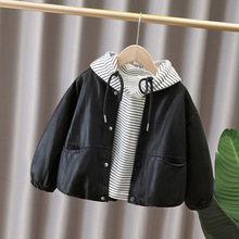 男童夹克装春秋时髦黑色棒球服皮衣痞帅儿童秋装韩版炸街两件套秋