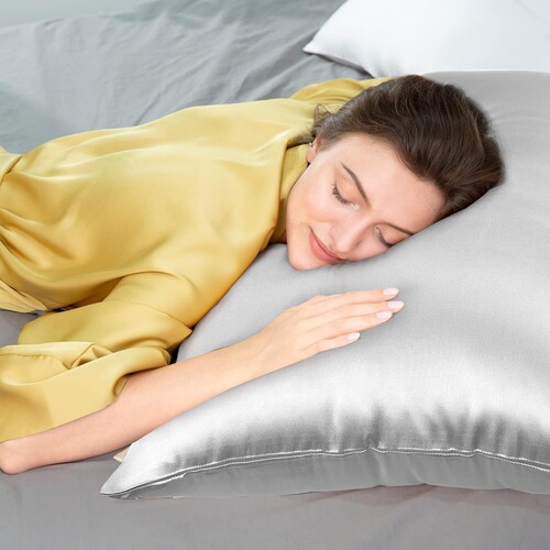 Cross-border simulated silk satin pillowcase—Amazon pillowcase, foreign trade satin pillowcase, solid color—Walmart