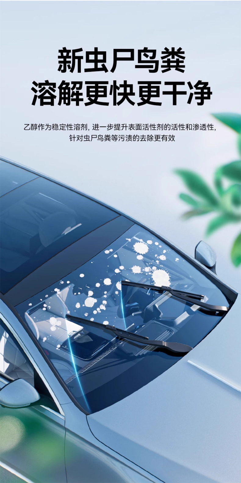 [Premium Selection] Glass Cleaner for Cars, Powerful Oil Film Remover, Ethanol Glass Cleaner, Winter Antifreeze Glass Cleaner
