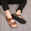 Slide, slippers, fashionable beach footwear for leisure, non-slip wear-resistant sandals, soft sole, Korean style