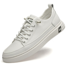 2025牛皮男鞋板鞋加绒男秋冬棉鞋男士百搭冬季小白鞋运动休闲鞋