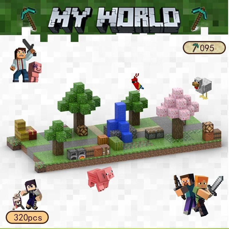 クロスボーダー マインクラフト コンストラクター 村長の家 磁気ブロック ビルディングブロックセット マグネットブロック STEMおもちゃ|undefined