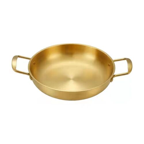 Small fire hot pot pot, crayfish seafood pot, stainless steel soup pot, single person instant noodle pot, Korean double ear flat dry pot