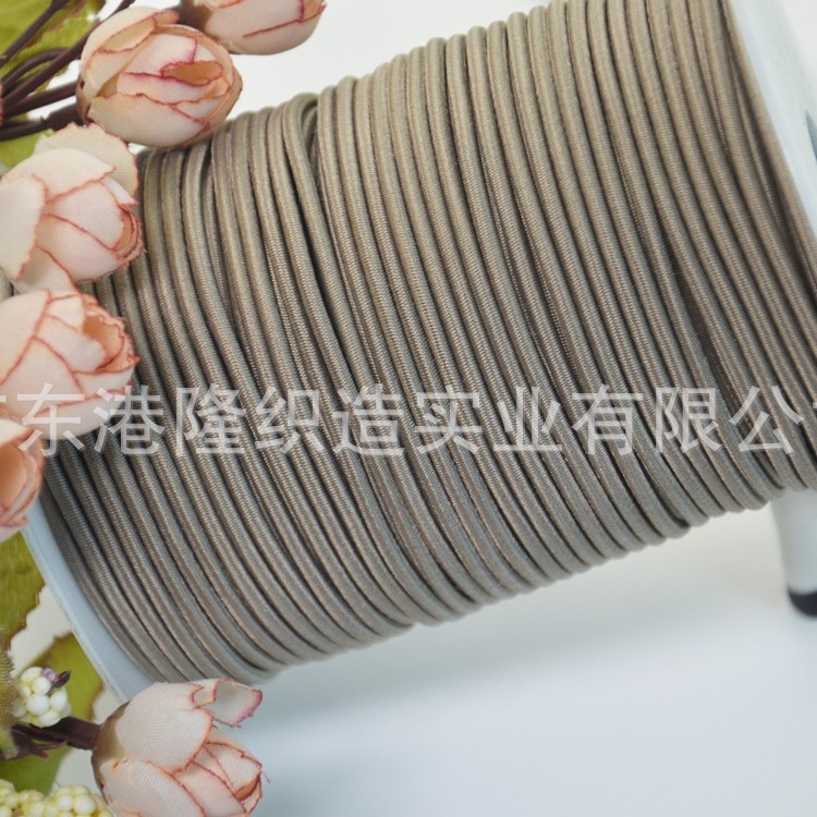 2MM 2.2MM 2.5MM 2.8MM 3.0MM啡色橡筋绳，松紧绳E4
