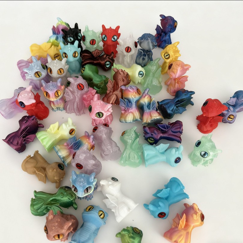 Cross-Border New Product 3D Printed Little Flying Dragon Toothless Cute Pet Figure Ornaments 3D Printed Toys Popular Birthday Friends