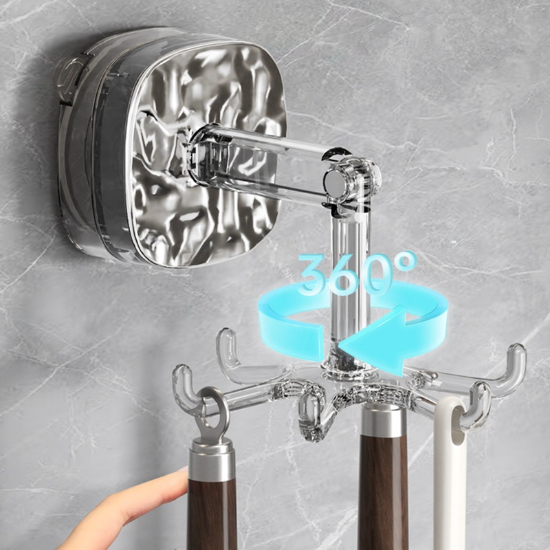 Gancho de ventosa de cocina giratoria ventosa estante sin agujeros de agujeros de goma pegajosa pala pala percha de almacenamiento doméstico