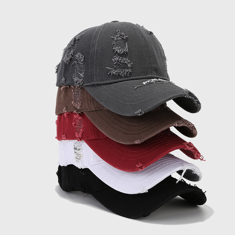 Sombrero de marca de moda coreana, sombrero de béisbol de letras, agujero de moda, sombrero de boca de pato transpirable, sombrero pequeño para hombre