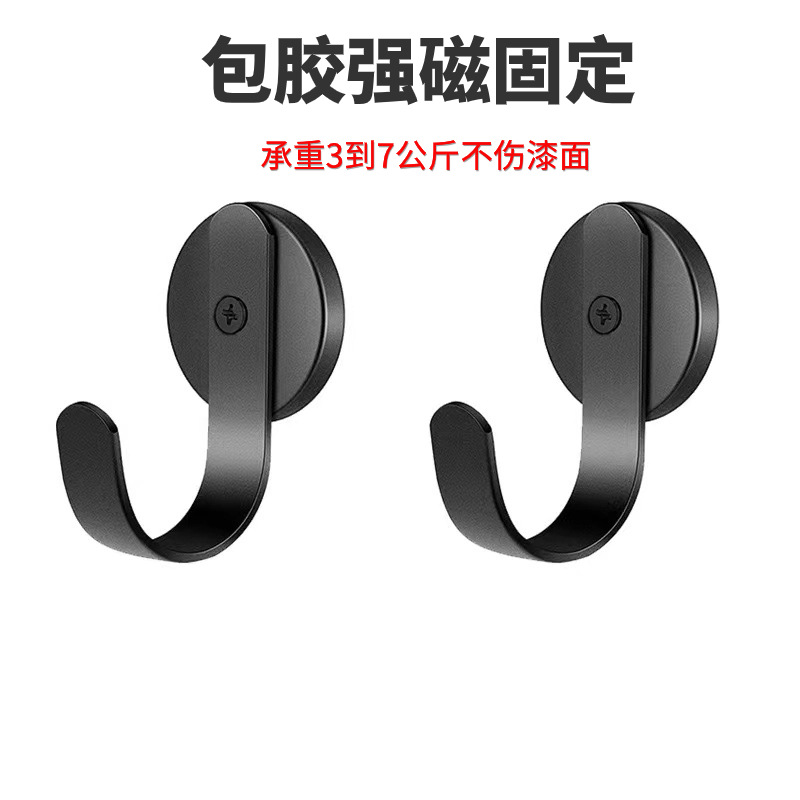 强力磁铁挂钩强承重磁冰箱防刮磁性挂钩门后挂包钩防盗门磁吸收纳
