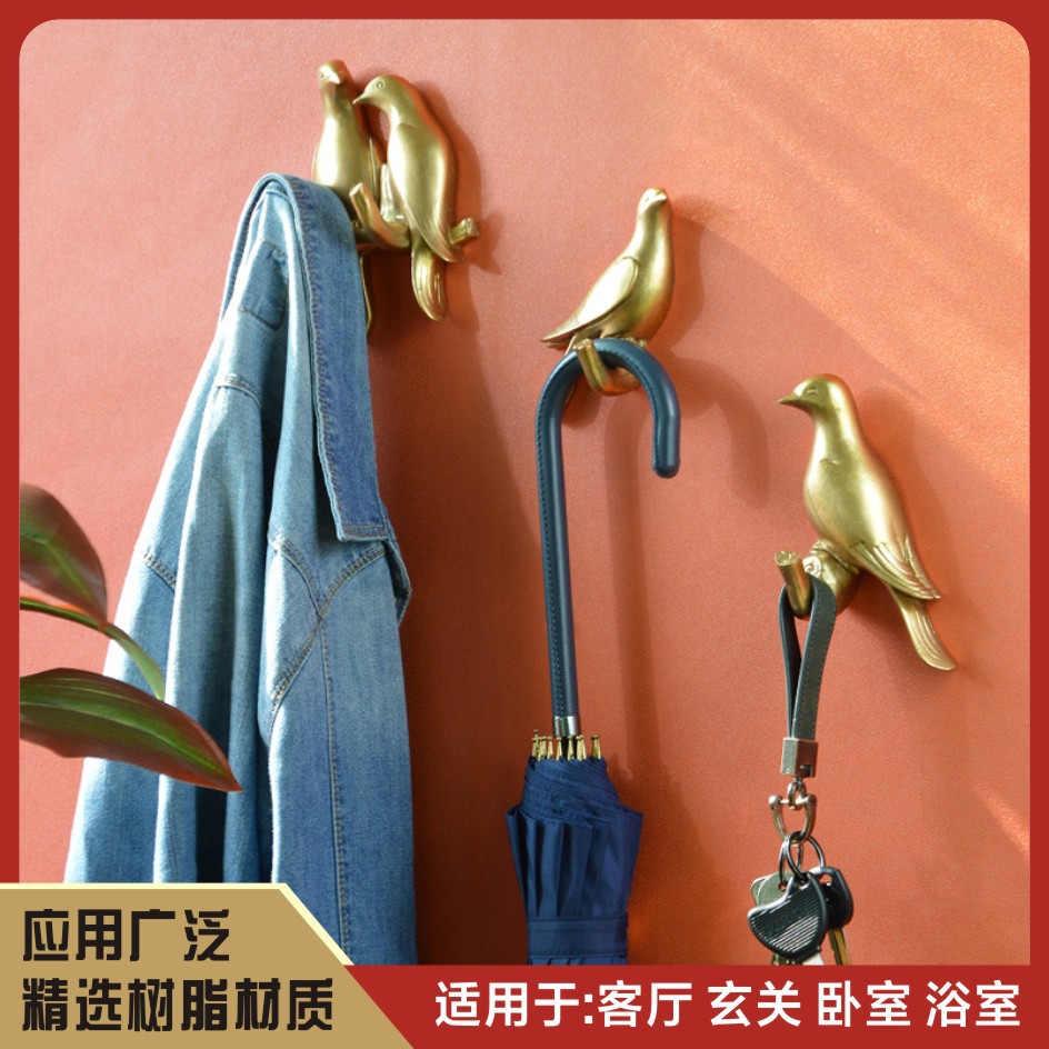 Venta al por mayor transfronteriza fuerte gancho pegajoso puerta creativa gancho trasero sin punzón resina animal ropa decorativa gancho decoración de la pared gancho de la ropa