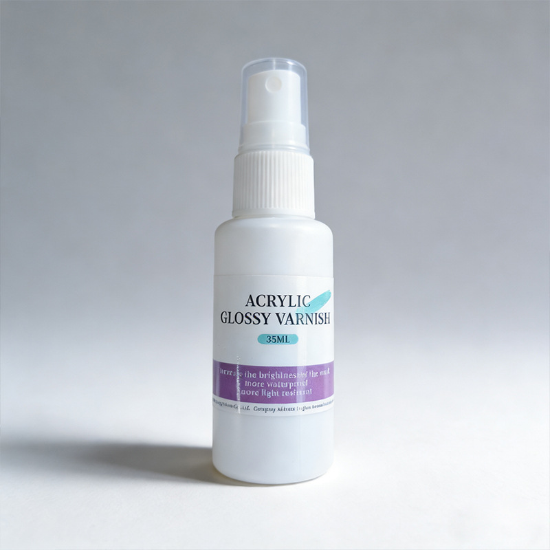 Acrylic pigment 35ml small bottle, mixed with diluent, media agent, slow drying protection, auxiliar