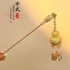 Retro Chinese hairpin with tassels, advanced Hanfu, wooden hair accessory, high-quality style, Chinese style