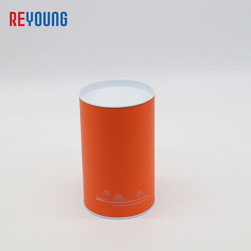 厂家直供外贸纸罐 化妆品保健品黑卡白卡烫金卷边外贸纸罐可定 制