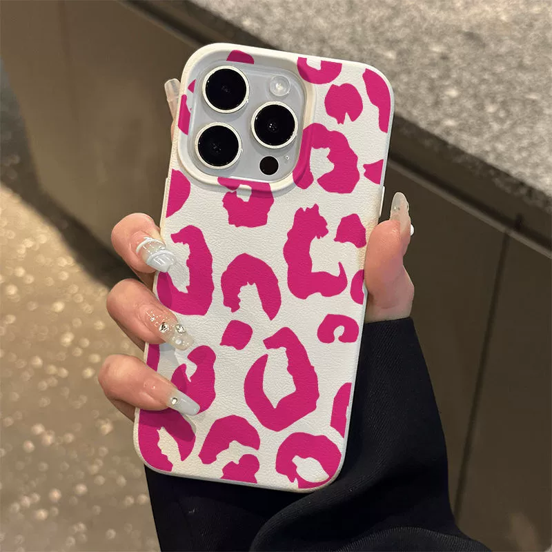 Чехол для телефона Apple iPhone15 совместимый — тиснёная «личи» текстура с мультяшным рисунком, подходит до iPhone16/16 Pro Max