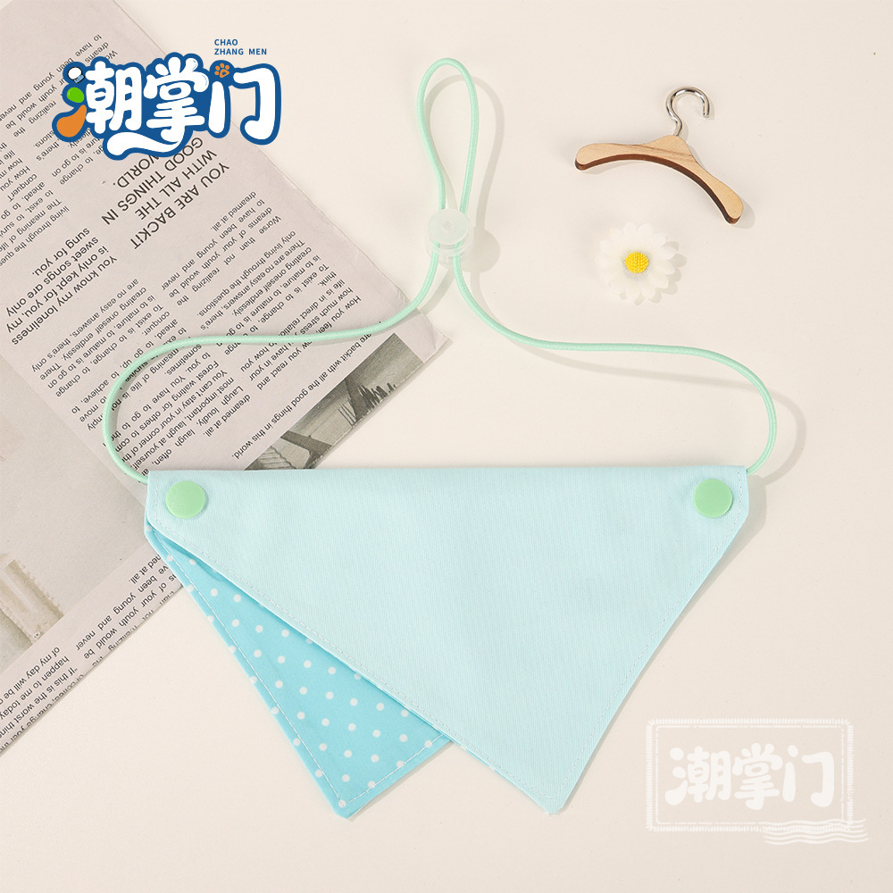 114 large polka dots pure mint green / S size: suitable for neck circumference 17cm-27cm