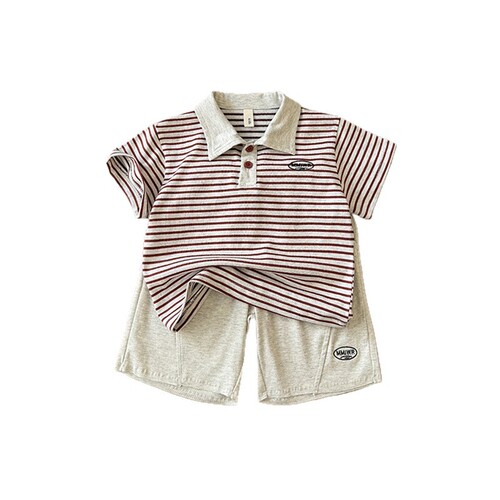 【Summer Style】Boys' Fashion Short Sleeve Set Summer Children Shorts Cute Kids Outfit for Sale